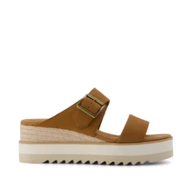 Damen-Sandale „Diana“ im Mule-Stil mit Keilabsatz und Schnalle