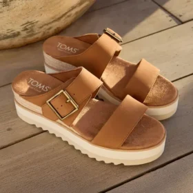Damen-Sandale „Diana“ im Mule-Stil mit Keilabsatz und Schnalle