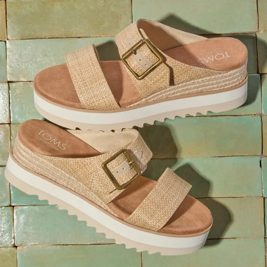 Damen-Sandale „Diana“ im Mule-Stil mit Keilabsatz und Schnalle Damen-Sandale „Diana“ im Mule-Stil mit Keilabsatz und Schnalle