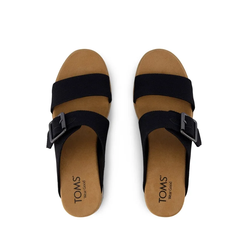 Damen-Sandale „Diana“ im Mule-Stil mit Keilabsatz und Schnalle Damen-Sandale „Diana“ im Mule-Stil mit Keilabsatz und Schnalle