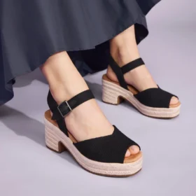 Damen-Sandale „Isla“ mit Peep-Toe und Absatz